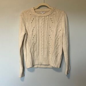 NWT J. Crew Ivory Textured Knit Sweater